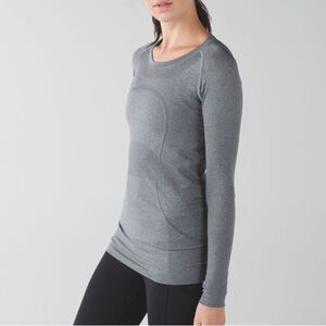Lululemon Women's Swiftly Tech Long Sleeve Crew Shirt Grey Sz 6 Running Yoga